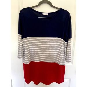 Women's Large Red, White and Blue long shirt